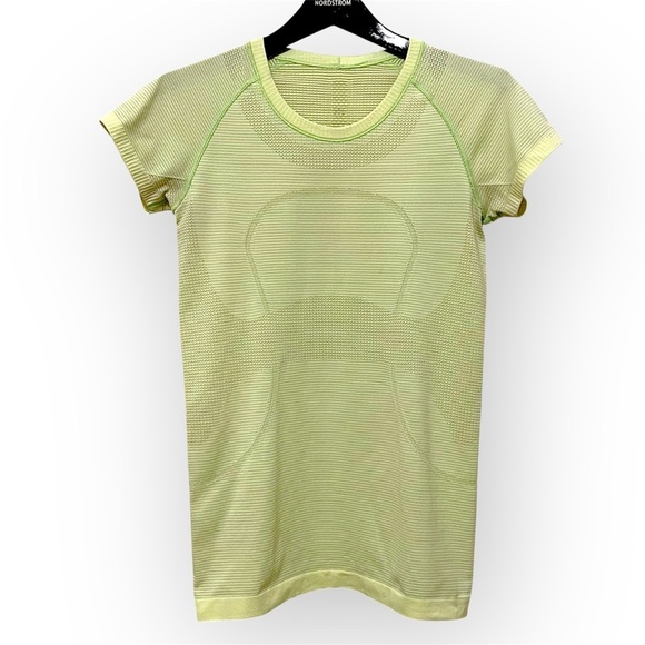 Lululemon swiftly tech short sleeve stretchy T-shirt, neon yellow, size 8 - Picture 2 of 13